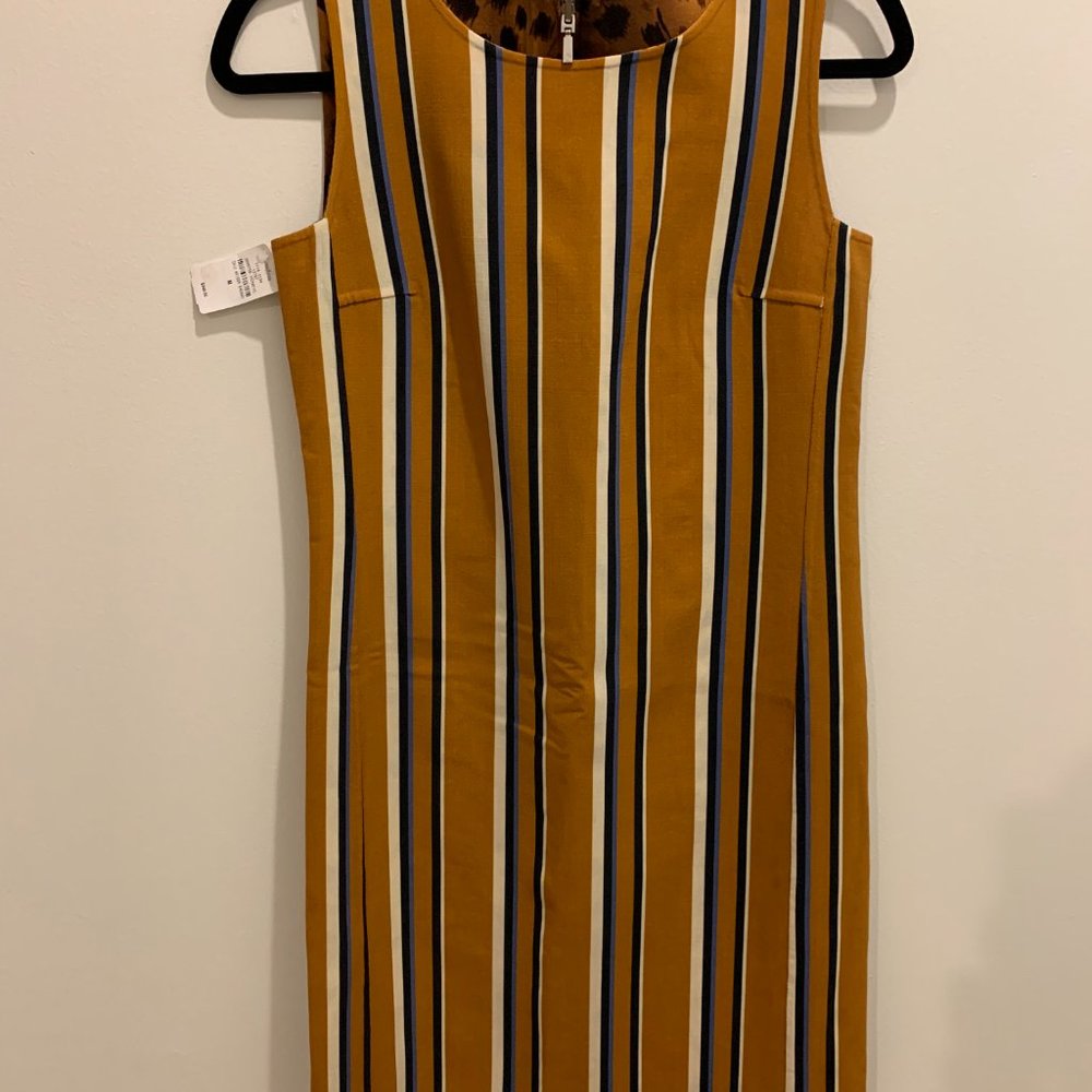 Lafayette 148 New York -Reversible A-Line Dress Stripe and Leopard Print - M